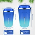 thumbnail image 2 of JOUALY Travel coffee mug 13 floz Insulated Coffee cup with lid reusable Leak proof Coffee Tumbler Stainless Steel Vacuum Gradient Colorful Thermos cup Thermal Keeps Cold and Hot for Coffee/Tea, 2 of 7