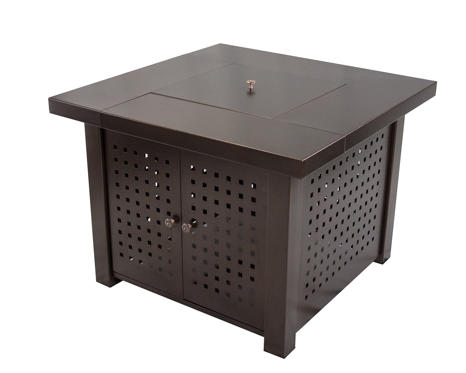 Pleasant Hearth OFG418TA Eden 38" Perforated Bronze Gas Firepit Table by GHP Group, Inc.