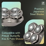 Skull Shaver Carver Blade PRO 4 Head Premium Hypo-Allergenic Replacement Shaver Blade for Bald Head Shavers, 1 Piece