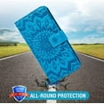 thumbnail image 7 of Phone Case for Samsung Galaxy S20 FE Gaxaly S 20 FE 5G UW 6.5 inch Wallet Cases with Tempered Glass Screen Protector Slim Flip Cover Card Holder Cell Glaxay S20FE5G S20FE 20S Fan Edition 4G G5 Blue, 7 of 7