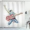 thumbnail image 1 of Ambesonne Popstar Party Shower Curtain, Guitarist Dots, 69"Wx84"L, Multicolor, 1 of 3