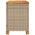 thumbnail image 3 of vidaXL Garden Storage Box Beige 80x40x48 cm Poly Rattan Acacia Wood, 3 of 5
