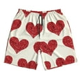 thumbnail image 4 of Bixox Men's Love printing Casual Classic Fit Short Summer Beach Shorts, 4 of 6