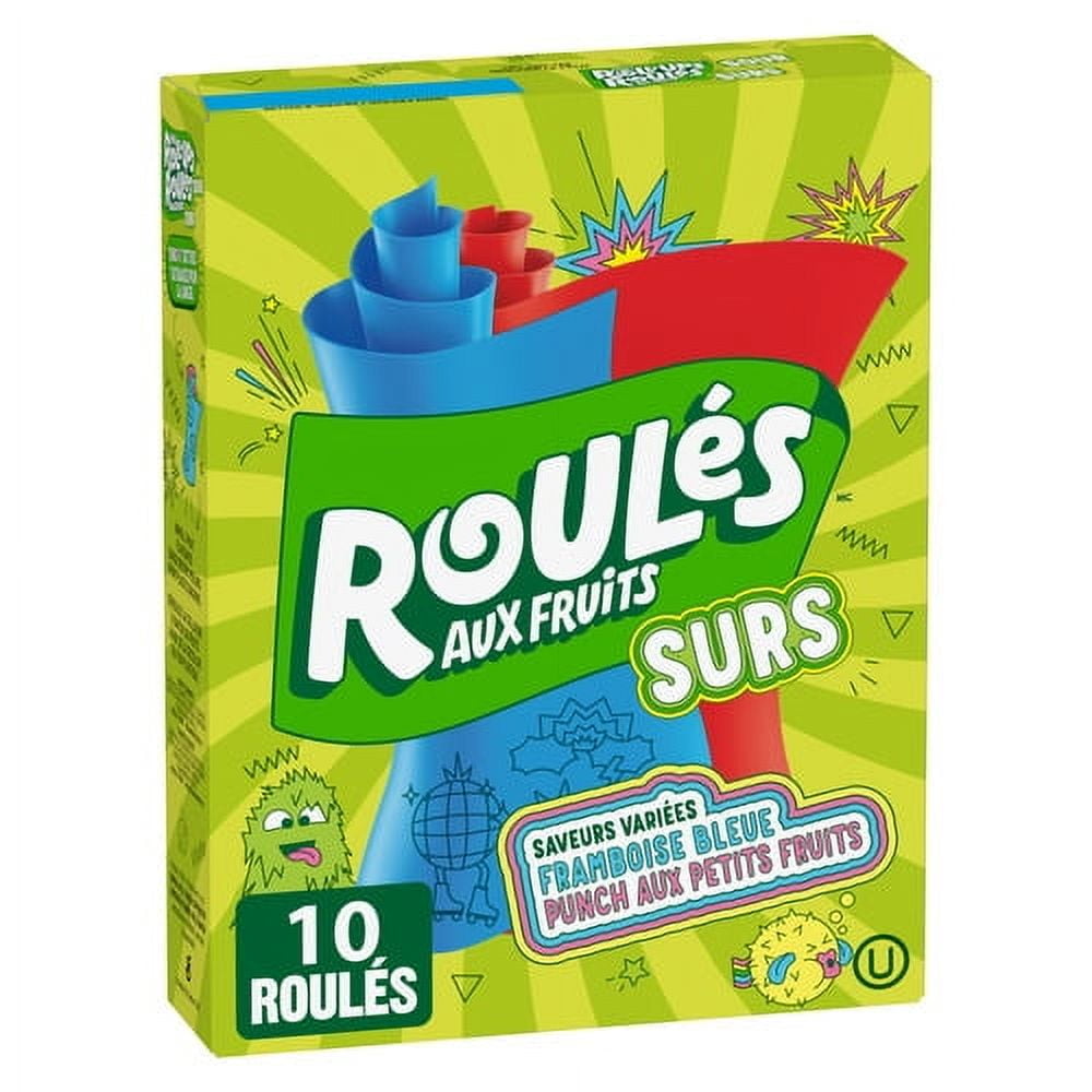 Fruit Roll-Ups Sour Blue Razzberry and Fruit Punch Flavours, 141g