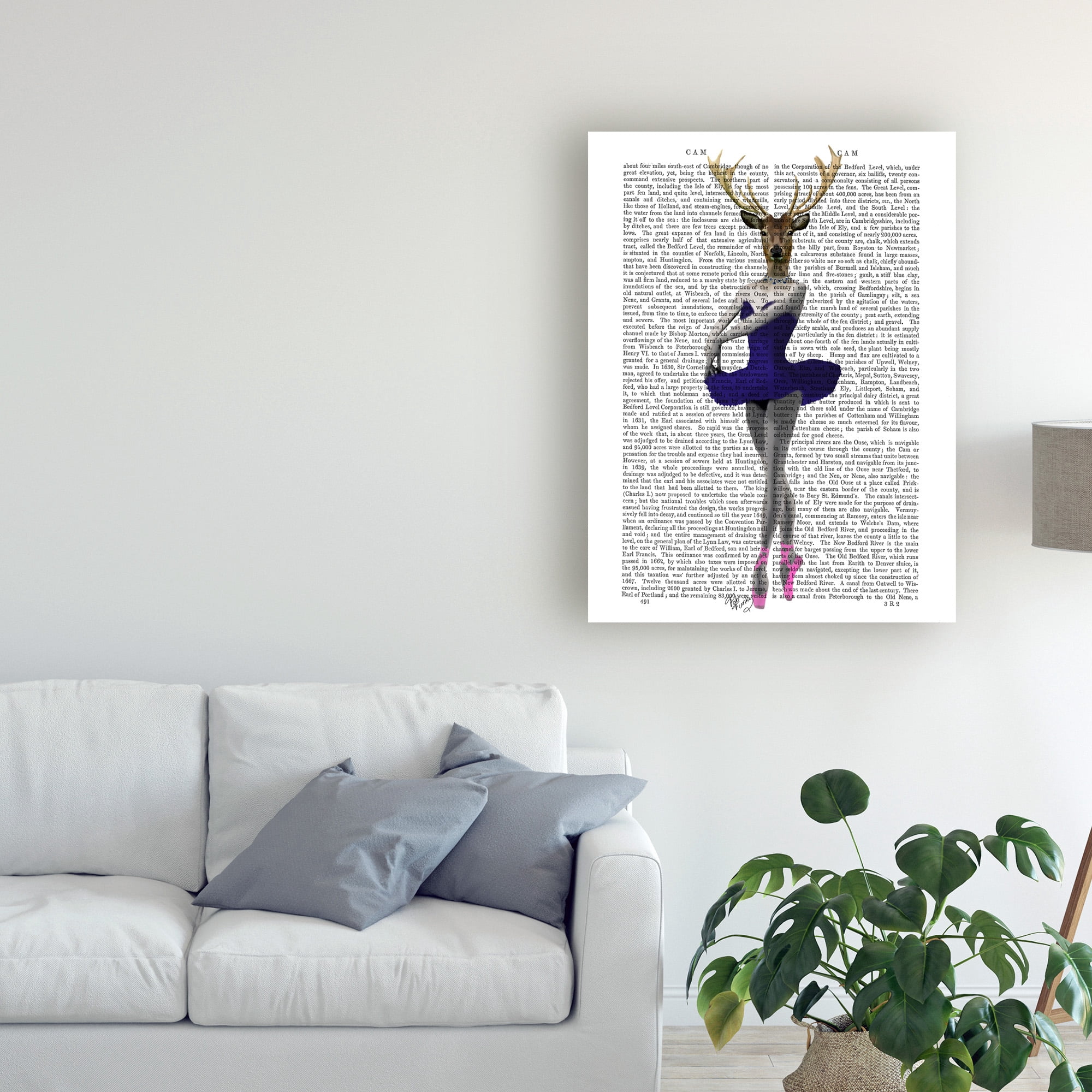 Trademark Fine Art 'Ballet Deer in Blue' Canvas Art by Fab Funky