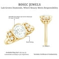 thumbnail image 5 of Rosec Jewels Certified Lab Grown Diamond Oval Engagement Ring with Accent - EF-VS Quality, 10K Yellow Gold, US 3.50, 5 of 9