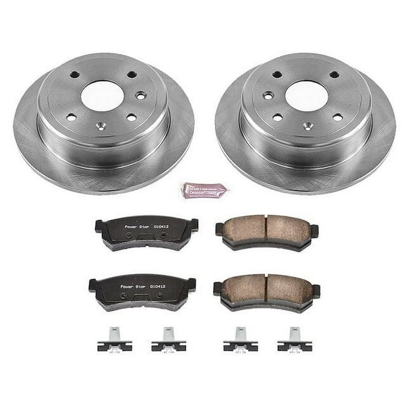 Rear Brake Pad and Rotor Kit - Compatible with 2007 - 2008 Suzuki Reno