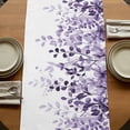 thumbnail image 5 of Table Runners 72 Inches Long Dress Scarves, Purple Farmhouse Kitchen/Dining Table Runner, Coffee Tablerunners, Eucalyptus Leaves 16x72 Inch, 5 of 9