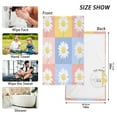 thumbnail image 6 of Yayeee 100% Cotton Hand Towels for Bathroom 16" x 28" Soft Absorbent Kitchen Towel, Light Blue Daisy, 6 of 7