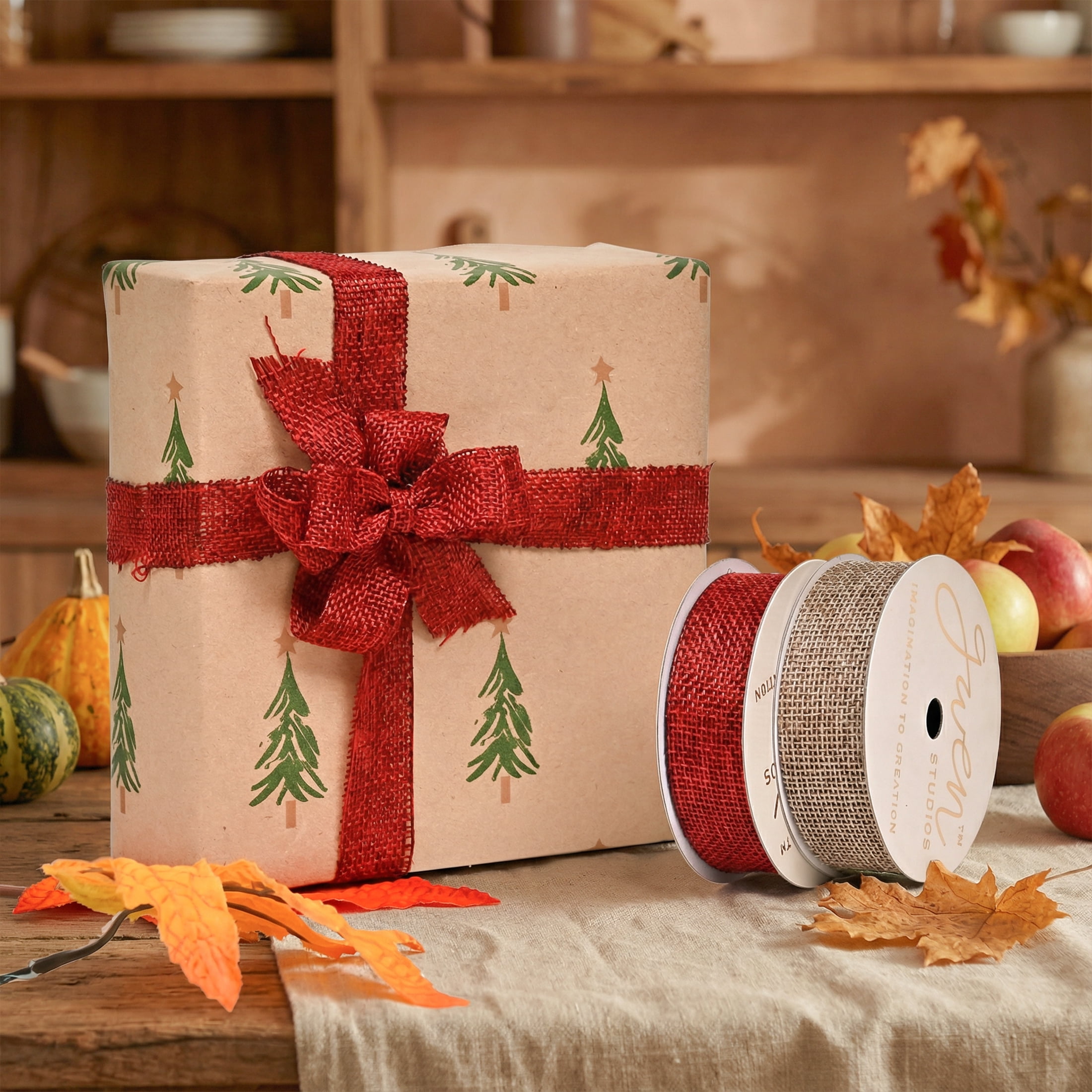 Gwen Studios 7/8" Natural Saddle Ribbon, 3 Yards