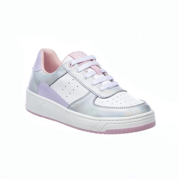 Tenis Tropicana Mujer Juvenil Moda Casual Cómodo Tipo Piel Blanco Rosa Plateado 005B4F blanco 25 Tropicana 005B4F