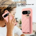 thumbnail image 6 of ELEHOLD Case for Google Pixel 9 Pro XL,Detachable Lanyard Crossbody Leather Wallet Case with Ring Holder & Mirror,Pink, 6 of 9
