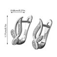 thumbnail image 2 of Stunning Zircon Embedded Round Hoop Earrings - Jewelry Accessory for Sophisticated Style and Unique Charm, 2 of 5