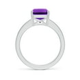 thumbnail image 2 of ANGARA Natural Octagonal 2.9 ct Amethyst Cocktail Ring with Diamonds in 14K White Gold for Women (Size-10x8mm) | February Birthstone, Anniversary, Jewelry Gift for Women | Natural Amethyst Ring, 2 of 9