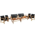 thumbnail image 1 of Gymax 8PCS Patio Conversation Set Outdoor Furniture Set w/ Acacia Wood Frame, 1 of 10