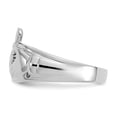 thumbnail image 4 of 14K White Gold Ring Band Themed Ladies Claddagh, 4 of 5