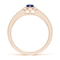 thumbnail image 2 of ANGARA Natural Blue Sapphire Halo Ring with Diamond Accents in 14K Rose Gold for Women (Size-4mm) | September Birthstone, Birthday, Anniversary, Jewelry Gift for Women | Natural Blue Sapphire Ring, 2 of 10