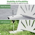 thumbnail image 4 of MAYEERTY 72*47" Outdoor White Metal Freestanding Privacy Panel Screen, Geometric Star Pattern, 4 of 5