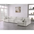 thumbnail image 4 of Meridian Furniture Serene Cream Linen Fabric Deluxe Modular Sectional, 4 of 13