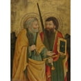 thumbnail image 3 of Master of 1458 19x24 Black Modern Framed Museum Art Print Titled - Saint Peter and Another Male Saint in a Rocky Landscape, 3 of 5