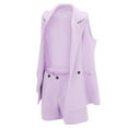 thumbnail image 2 of Vedolay Coats Womens Oversized Blazer Jackets Casual Lapel Collar Open Front Button Work Office Top,Purple L, 2 of 5