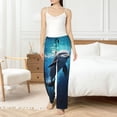 thumbnail image 4 of Sikiie Ice Blue Ocean Cute Dolphin Women’s Ultra-Soft Comfy Lounge Pants Sleepwear Comfy Lounge Pants Drawstring Sleep Bottoms with PocketsLarge, 4 of 6