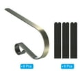 thumbnail image 3 of Christmas Stocking Holders, 6pcs Stocking Holder Stand Metal Hooks for Fireplace Decorations, Nickel, 3 of 5