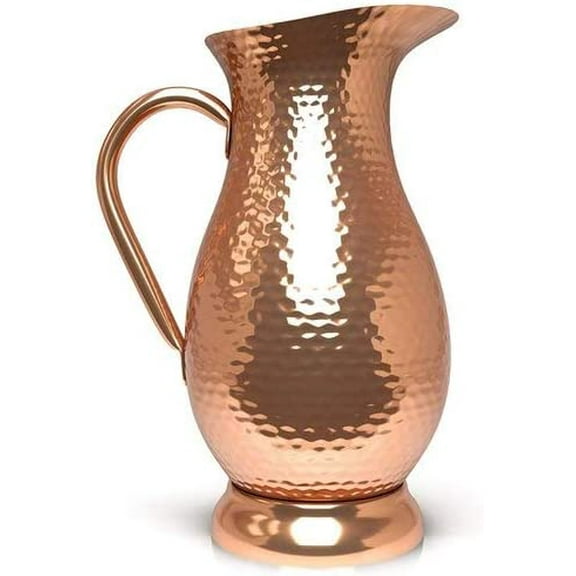 Zap impex Pure Copper Water Jug Copper Pitcher  Ayurveda Jar for Drinking Water Color: Brown