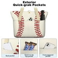 thumbnail image 2 of Tote Bag for Women - Baseball Pattern Shoulder Bag - Large Utility Work Duffle Bag with Zipper Handbag for Travel, Work, Sprots, 2 of 5