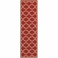 thumbnail image 3 of 7'x10' Red and Ivory Trellis Indoor Outdoor Area Rug - 3'6" 3'6" 2' x 3' N/A N/A, 3 of 4