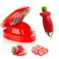 thumbnail image 2 of PEACNNG 2pcs Set Kitchen Fruit Gadget Tools Strawberry Slicer Cutter Strawberry Corer Strawberry Huller Leaf Stem Remover, 2 of 5