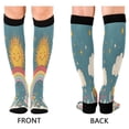 thumbnail image 4 of FORMRS Womens Knee High Socks Casual Long Thick Travel Daily Wear, 1 Pair, Blue Rainbow, 4 of 6