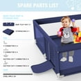 thumbnail image 4 of Babyeap Baby Playpen With Mat, Large Play Yard Fence for Toddlers, 50"x50" Blue, 4 of 8