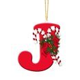thumbnail image 2 of LQCrafK Christmas 26 Letter Ornaments 3Pc, Red Acrylic Initial Letter Christmas Tree Ornament A to Z, Christmas Stocking Letter Tags Ornament, Xmas Stockings Alphabet Hanging Pendant Gifts Decor, 2 of 2