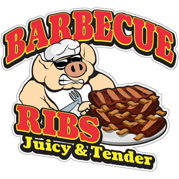 Barbecue Ribs 16" Decal Concession Stand Food Truck Sticker