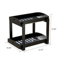 thumbnail image 4 of Bamboo Wood Under Sink Organizer 1 Pack Pull Out Cabinet Organizer 2 Tier Under Sink Organizers and Storage with Sliding Drawer Sturdy Easy Assembly for Kitchen Bathroom Undersink Black 2 Packs, 4 of 8