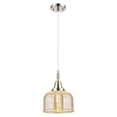 thumbnail image 3 of 447-1P-PN-G78 Innovations Lighting Bell - 1 Light Cord Hung Mini Pendant-11.13 Inch Tall and 8 Inch Wide-Polished Nickel Finish-Silver Plated Mercury, 3 of 7