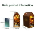 thumbnail image 7 of BESTSKY DIY Book Nook Kit 3D Wooden Puzzle Firefly Forest Bookend Decor with Furniture and LED Light DIY Miniature Houses Kit Educational Dollhouse Model Building Kits for Kids Adults, 7 of 7
