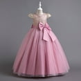 thumbnail image 2 of IBTOM CASTLE Flower Girl Sequin Lace Dress for Kids Wedding First Communion Princess Pageant Formal Party Long Maxi Gowns 11-12 Years Bean Pink, 2 of 6