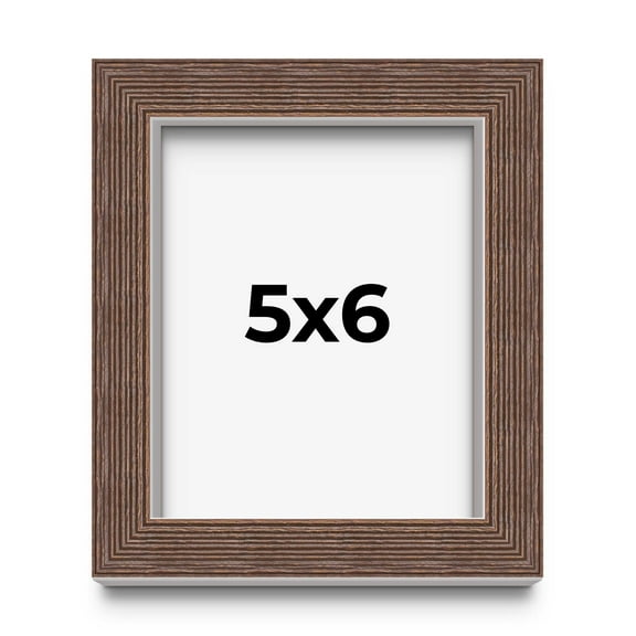 5x6 In Shadow Box Frame Brown | 1.125 inches Deep Real Wood Rustic Shadowbox Display Frame | UV