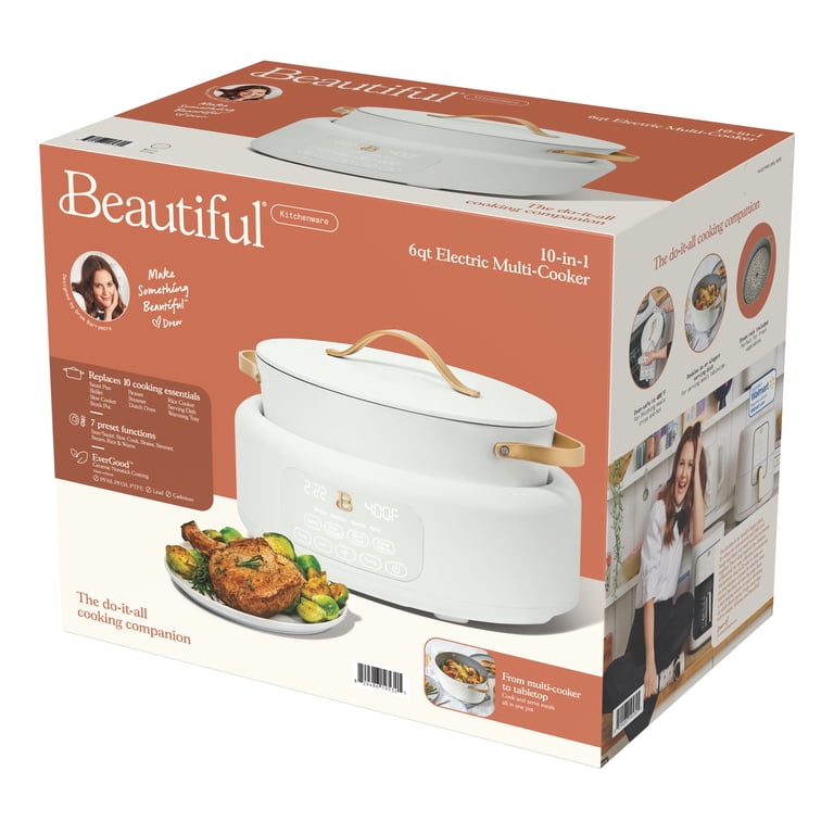 Free Shipping! Beautiful 10-in-1 6 Qt Electric Multi-Cooker White