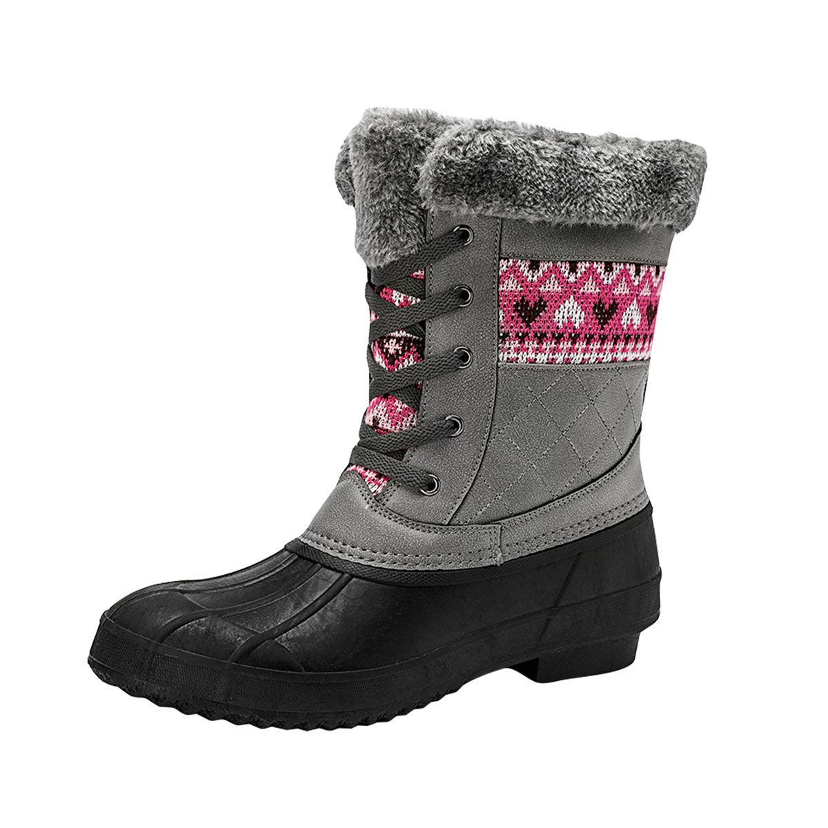 Lopsie Women’s Winter Hiking Boots Waterproof Snow Boots Suede Leather