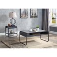 thumbnail image 4 of Gzxs Side Table with Storage Open Shelf, 2-Tier Industrial End Desk for Bedroom Living Room, 16"L x 18"W x 21"H, Concrete Gray & Black, 4 of 4