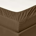 thumbnail image 2 of 1200 Thread Count 100% Cotton Stripe Sheet Set (California King, Brown), 2 of 5