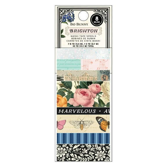 BoBunny Brighton Washi Tape-8/Pkg