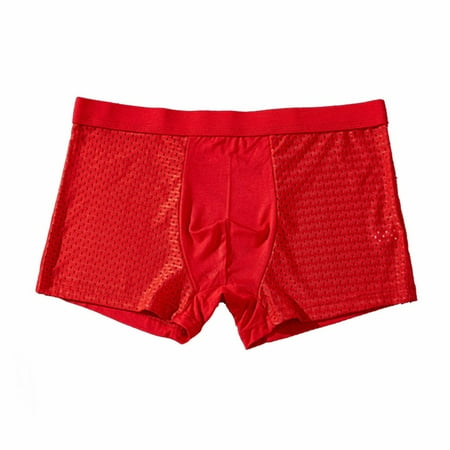 sentaili Comfy New Stylish Panties Ice Silk L-4Xl Men Mesh Microelasticity Safe
