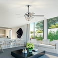 thumbnail image 4 of Araceli 52 in. 3-Light Indoor Chrome Finish Ceiling Fan with Light Kit and Remote, 4 of 5
