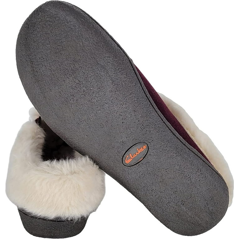 Clarks Womens Suede Leather Slipper with Gore and Bungee JMH2213