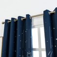 thumbnail image 6 of MANGATA CASA Kids Star Blackout Curtains Grommet Thermal 2 Panels for Bed Room,Cutout Galaxy Window Curtain Darkening Drapes for Nursery Living Room(Navy 52x84in), 6 of 6