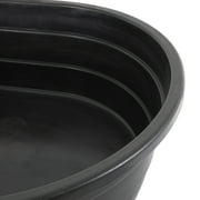 Little Giant 15 Gal Poly Plastic Oval Stock Water Tank Trough, Black (2 Pk)